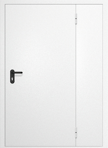 Однопольные глухие противопожарные двери со вставкой с порошковым напылением