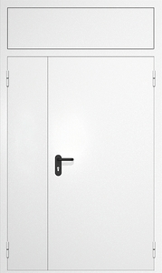 Двупольные глухие противопожарные двери с фрамугой
